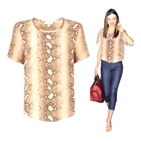 𝅺Equipment Femme Riley 100% Silk Python Print Blouse - Picture 3 of 10